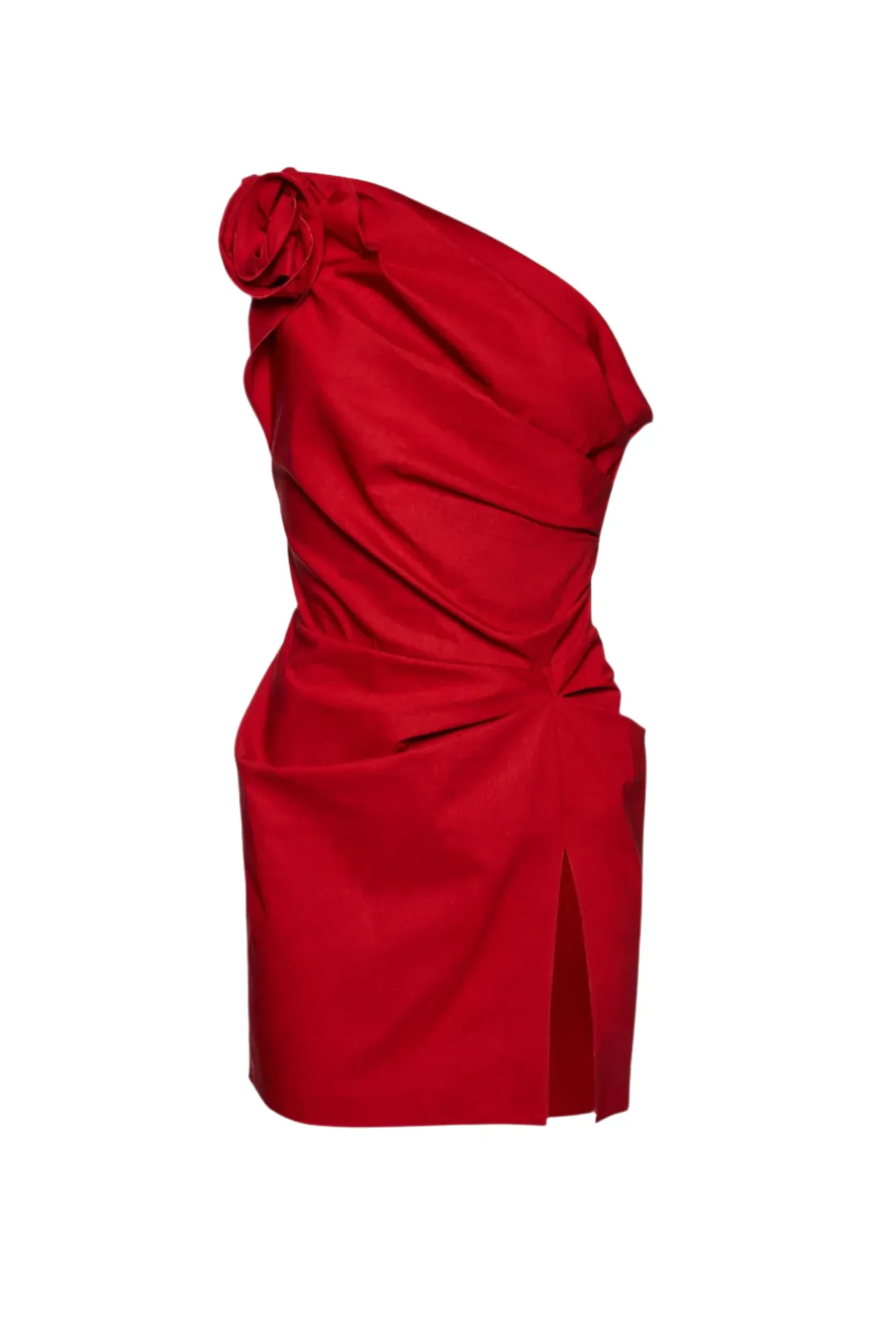 Oayena Floral Appliqu One Shoulder Mini Dress Gloria Lanvin
