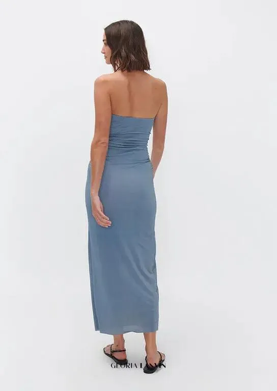 Odessa Dress in Sidewalk Grey Gloria Lanvin