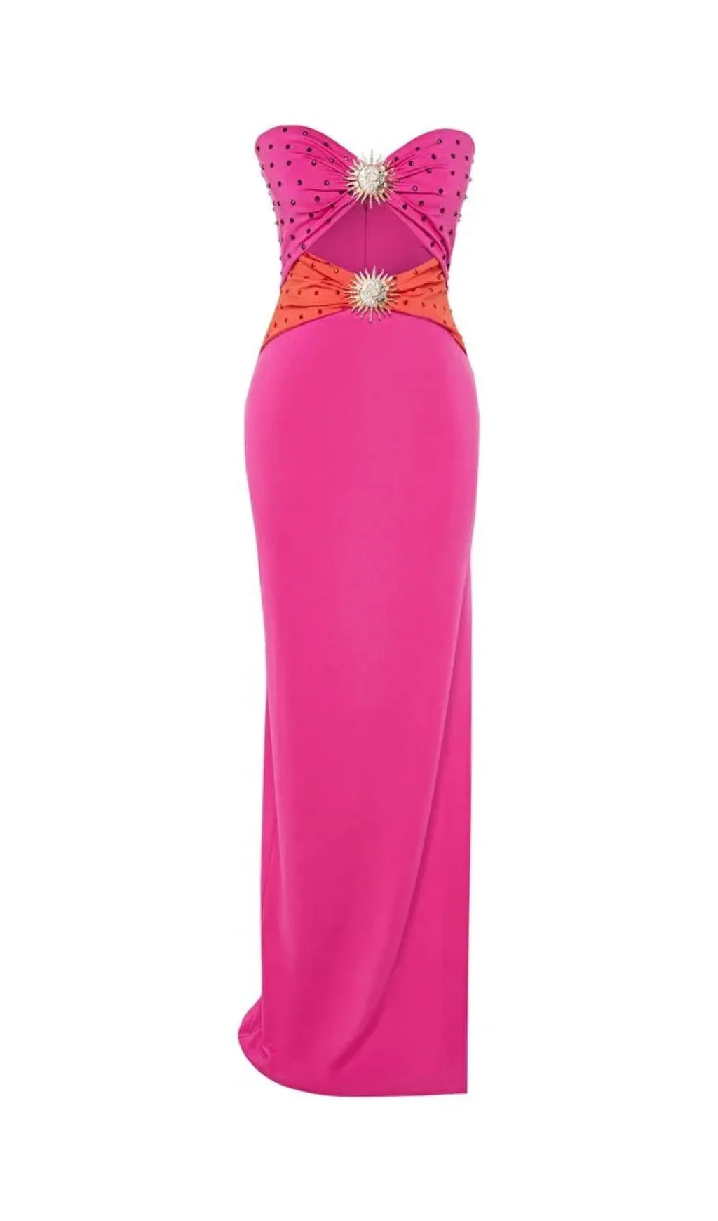 OFF-SHOULDER CRYSTAL CUTOUT BANDAGE DRESS Gloria Lanvin