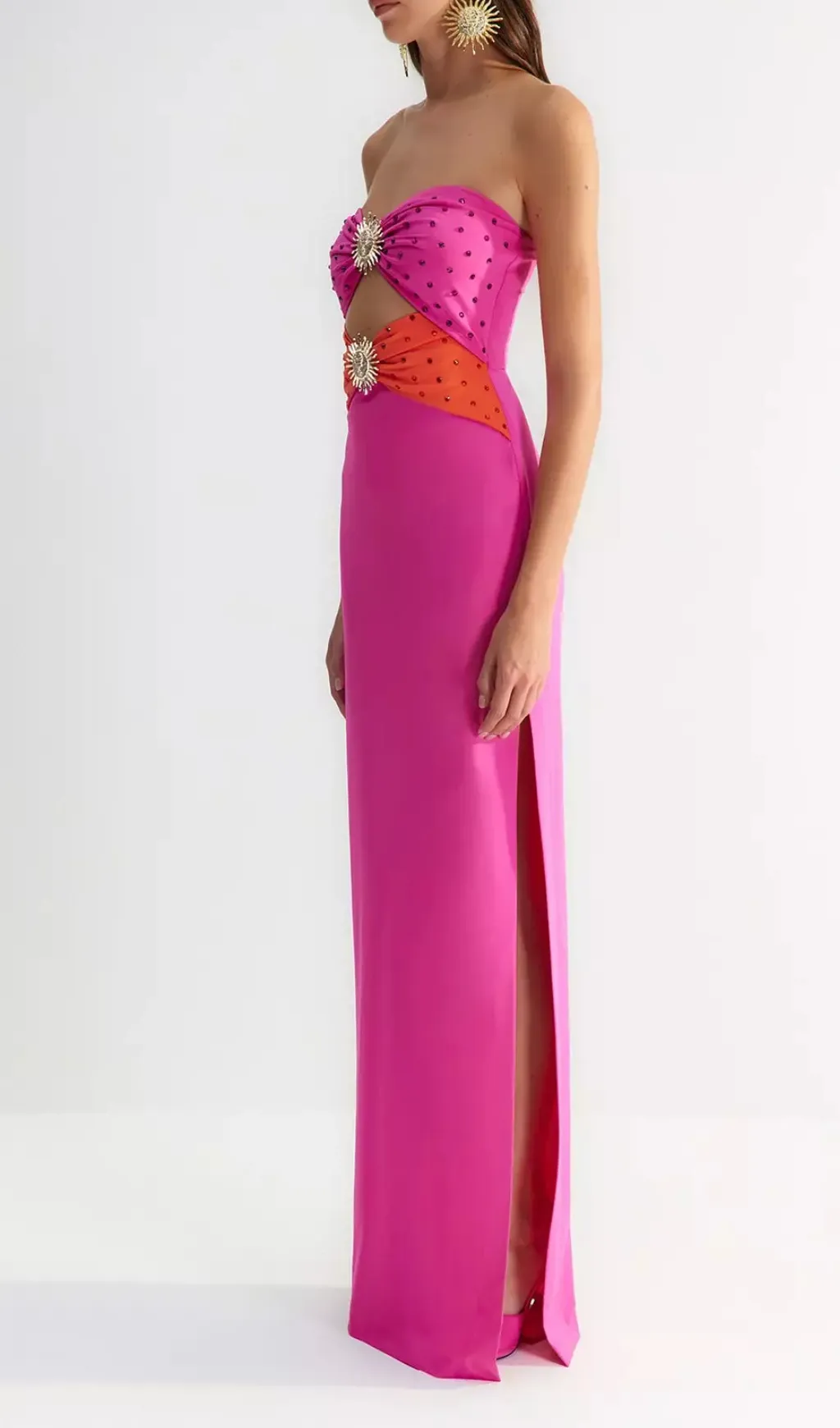 OFF-SHOULDER CRYSTAL CUTOUT BANDAGE DRESS Gloria Lanvin