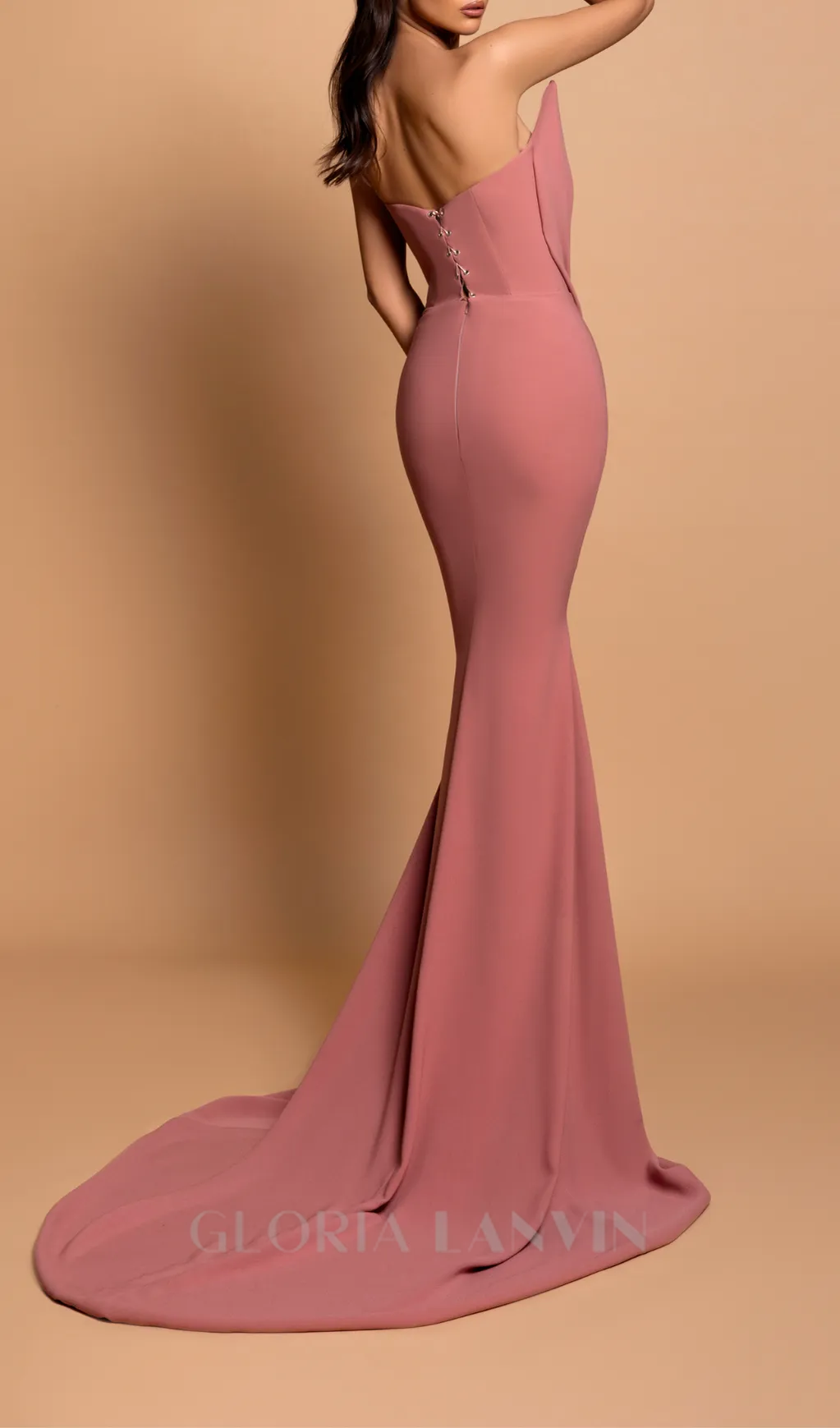 off-shoulder crystal embellished bodycon maxi dress in Iceberry Pink Gloria Lanvin