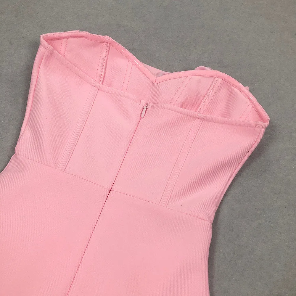 OFF-SHOULDER FLOWER MAXI DRESS IN BLUSH Gloria Lanvin