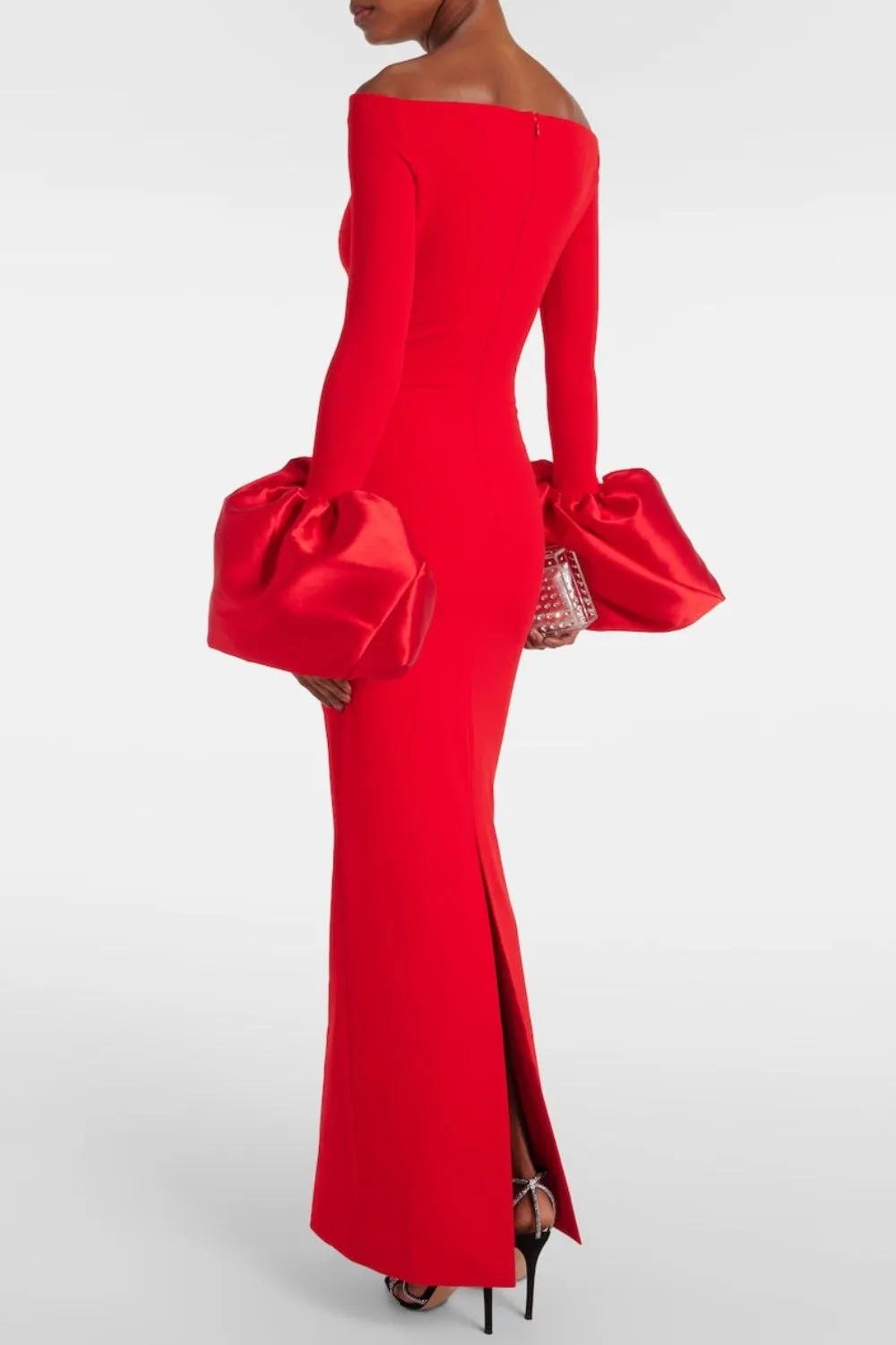 Olindan Off Shoulder Maxi Dress in Red Gloria Lanvin