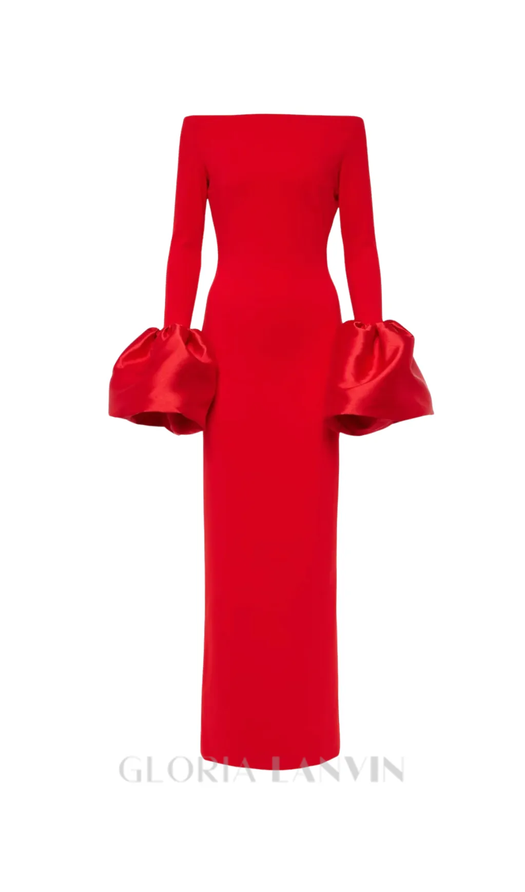 Olindan Off Shoulder Maxi Dress in Red Gloria Lanvin