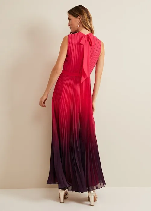 ombre pleated draped maxi dress Gloria Lanvin
