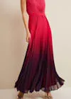 ombre pleated draped maxi dress Gloria Lanvin
