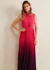ombre pleated draped maxi dress Gloria Lanvin