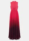 ombre pleated draped maxi dress Gloria Lanvin