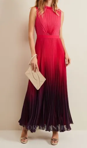 ombre pleated draped maxi dress Gloria Lanvin