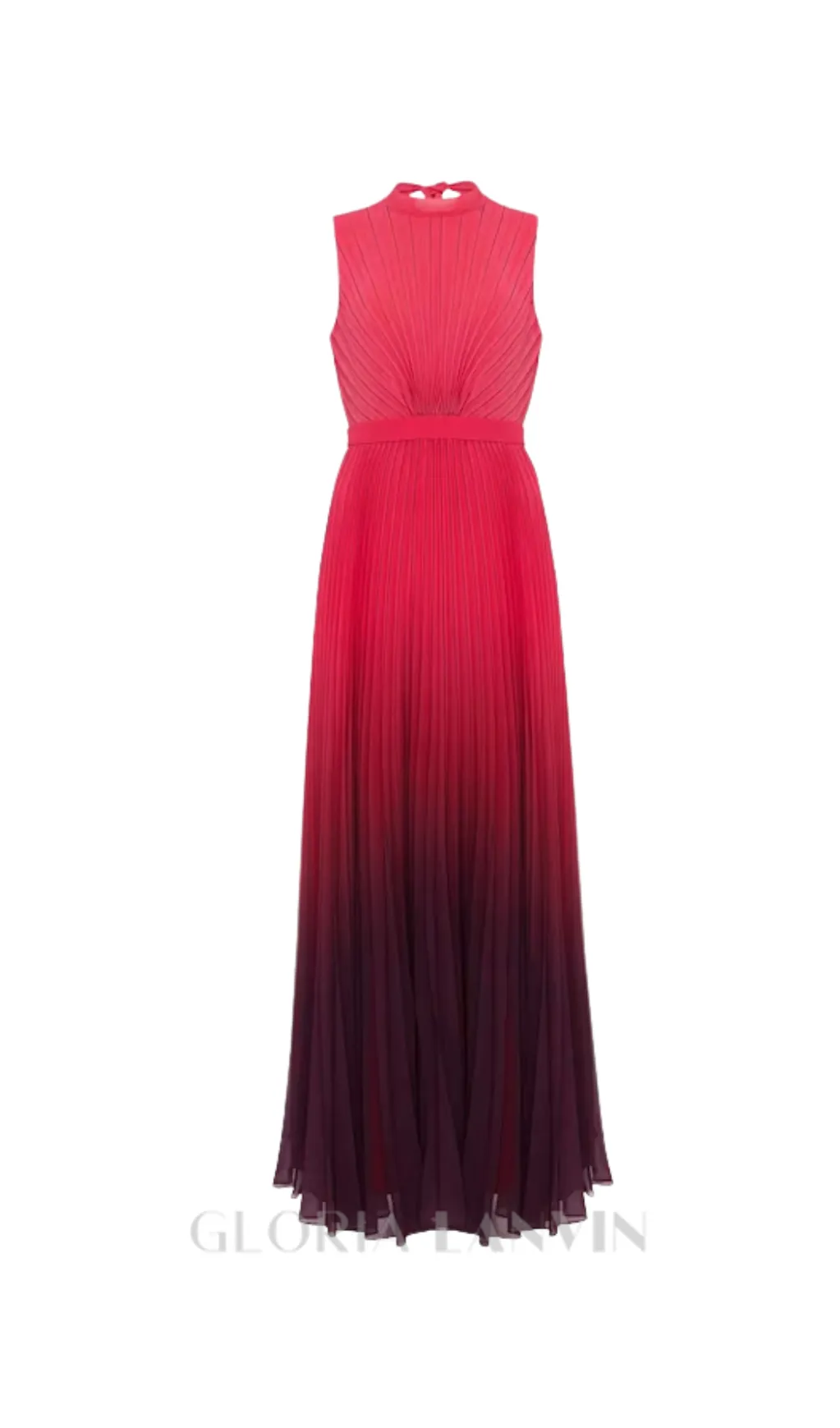ombre pleated draped maxi dress Gloria Lanvin