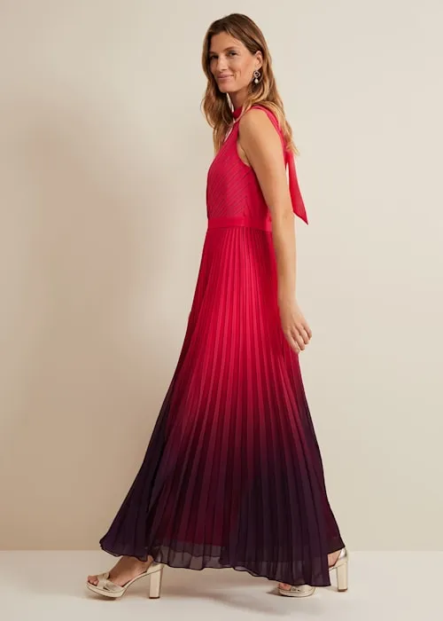 ombre pleated draped maxi dress Gloria Lanvin