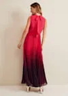 ombre pleated draped maxi dress Gloria Lanvin