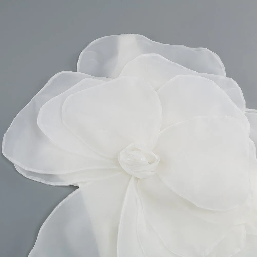 ONE SHOULDER FLOWER MINI DRESS Gloria Lanvin