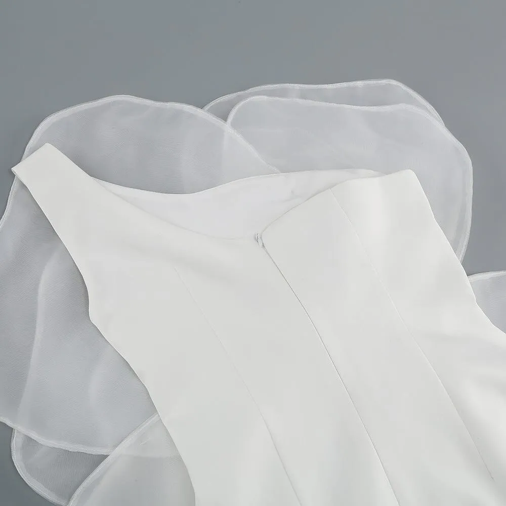 ONE SHOULDER FLOWER MINI DRESS Gloria Lanvin