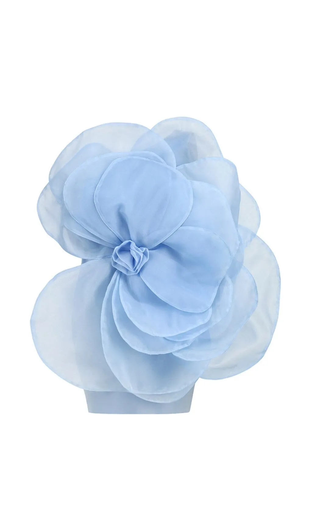 ONE SHOULDER FLOWER MINI DRESS IN BLUE Gloria Lanvin