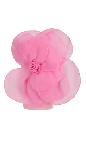 ONE SHOULDER FLOWER MINI DRESS IN PINK Gloria Lanvin