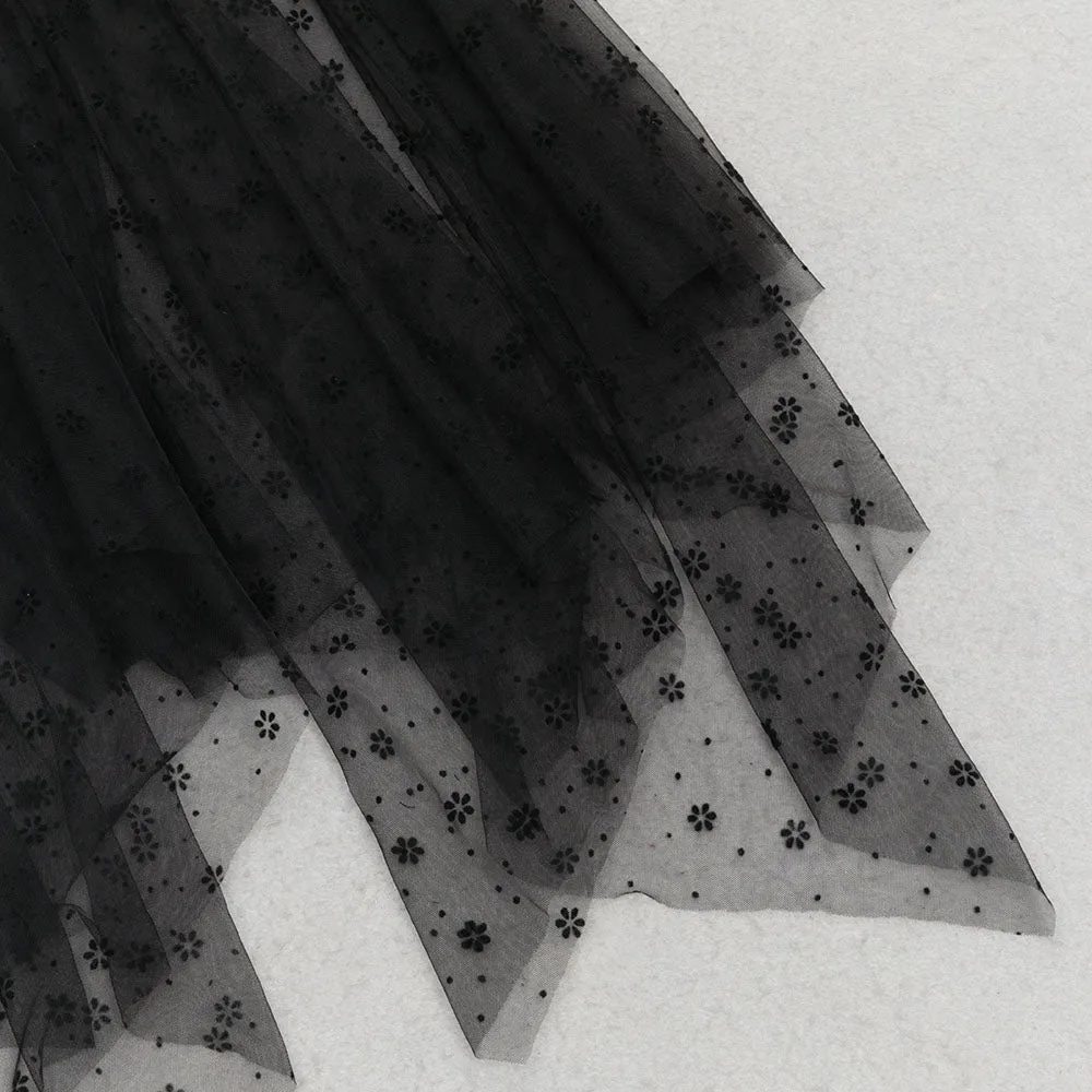 ONE SHOULDER TULLE MIDI DRESS Gloria Lanvin