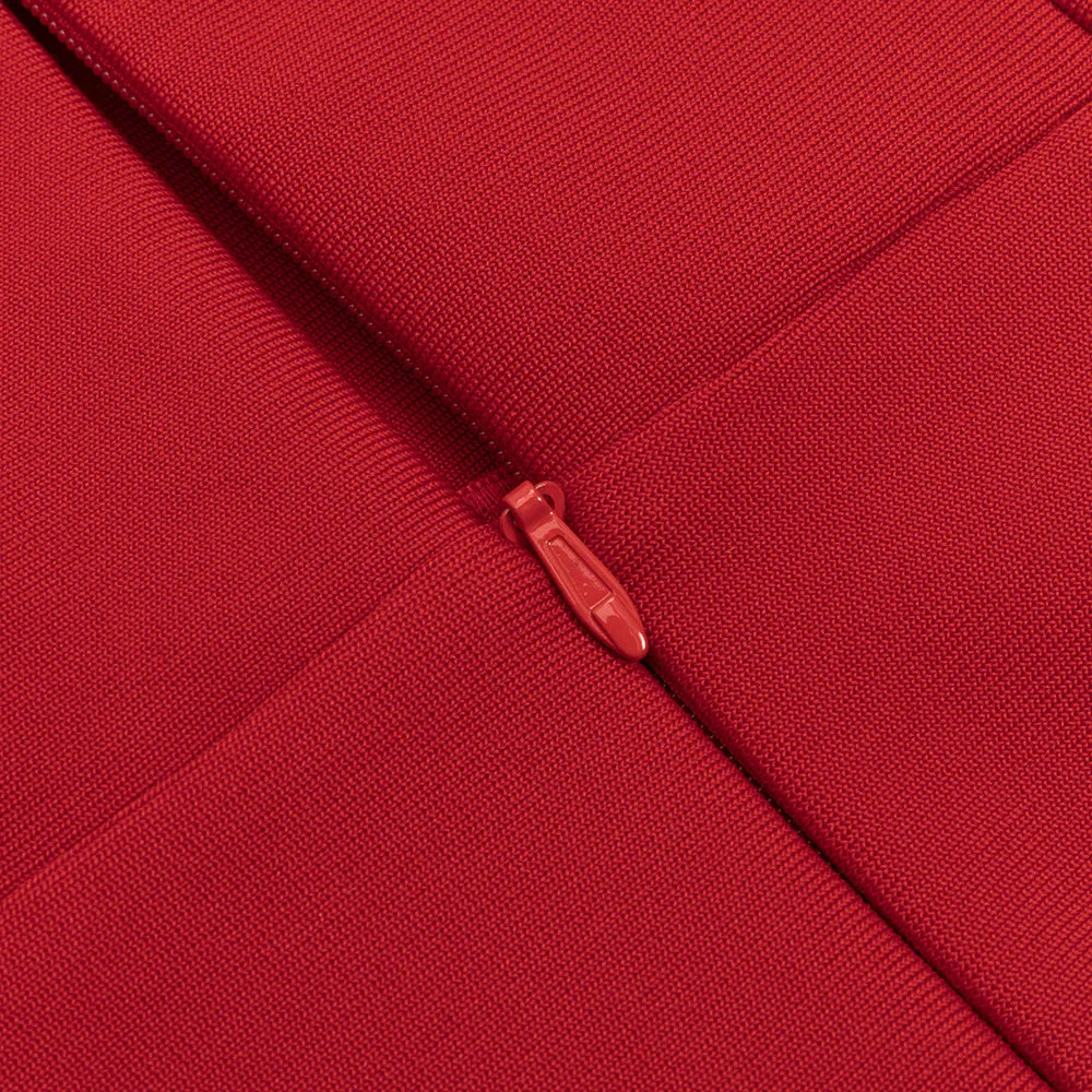 ONE SLEEVE BUSTIER DRESS IN RED Gloria Lanvin