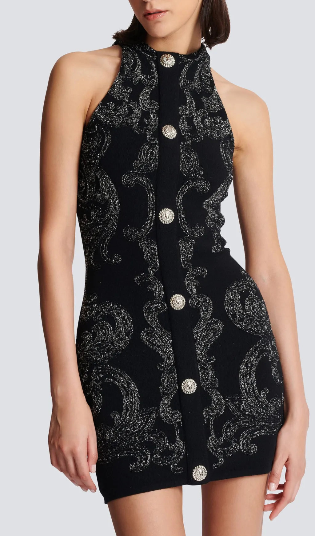 PAISLEY KNIT SLEEVELESS MINI DRESS Gloria Lanvin