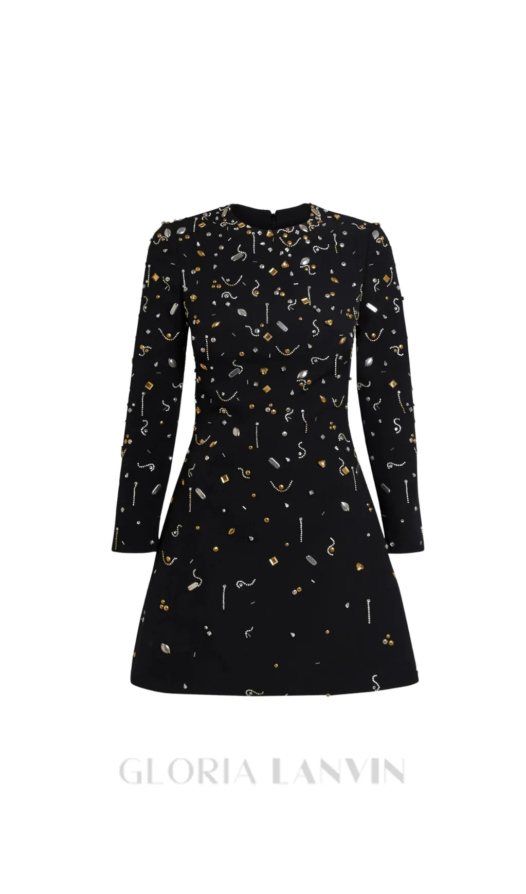 Pamaria Diamante Embroidery Mini Dress Gloria Lanvin