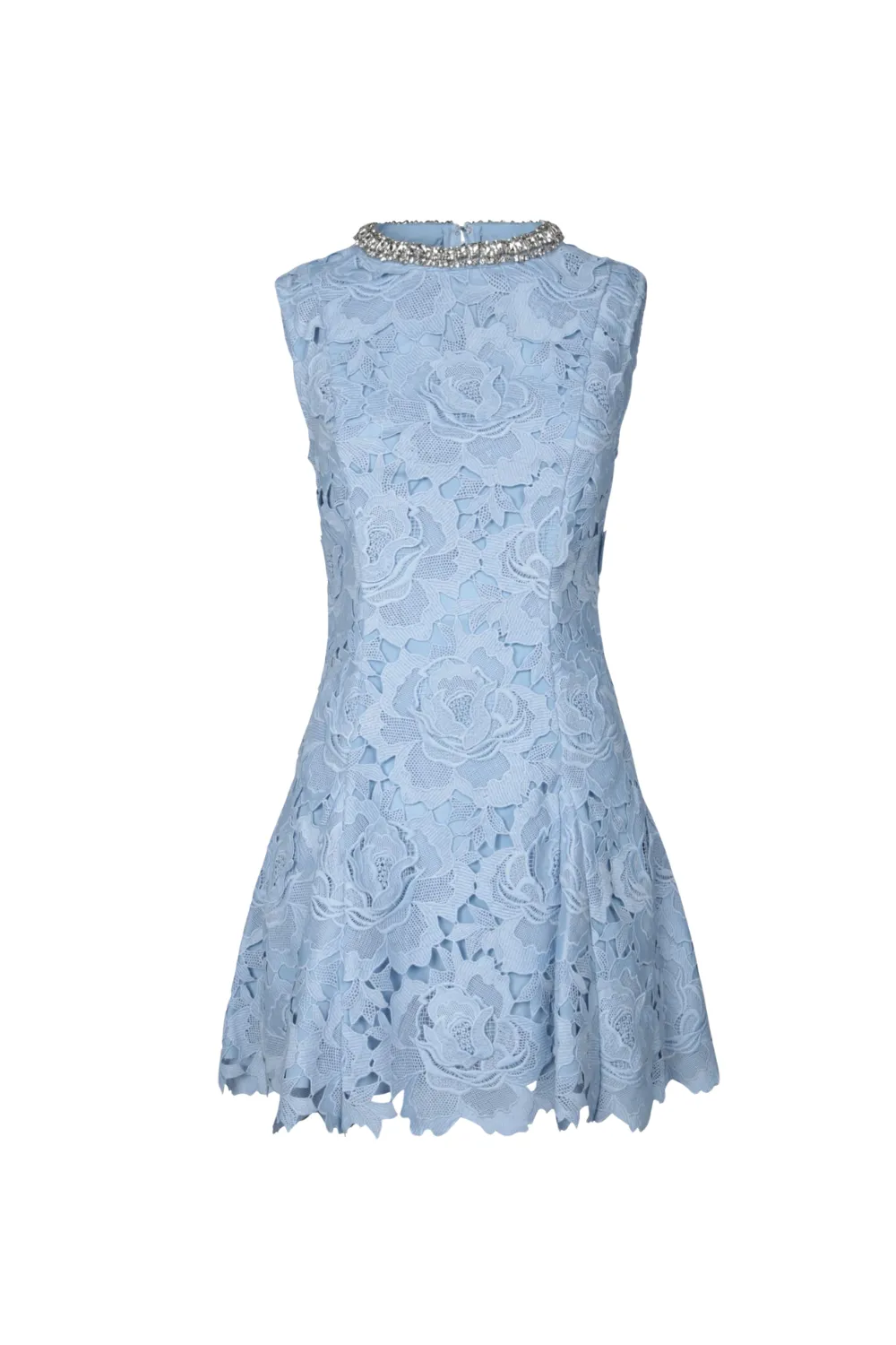 pandora Flower Lace Mini Dress in blue Gloria Lanvin