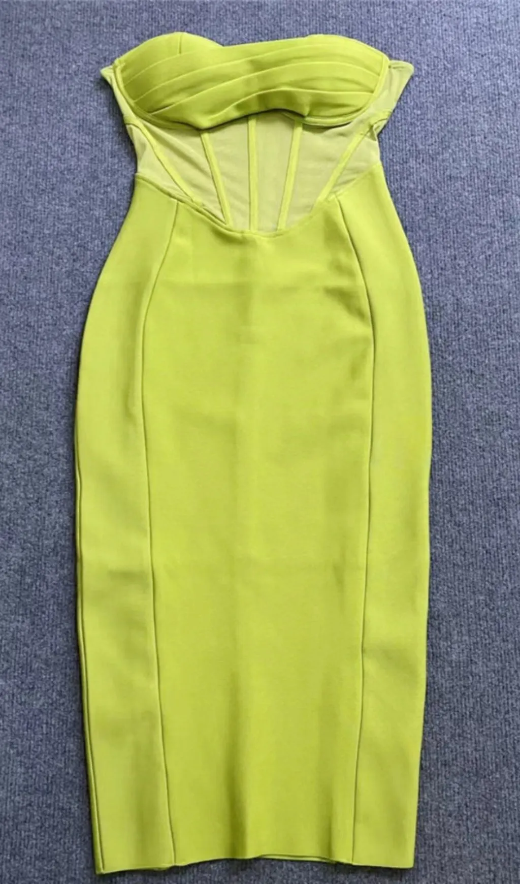 PATCHWORK STRAPLESS BANDAGE DRESS Gloria Lanvin