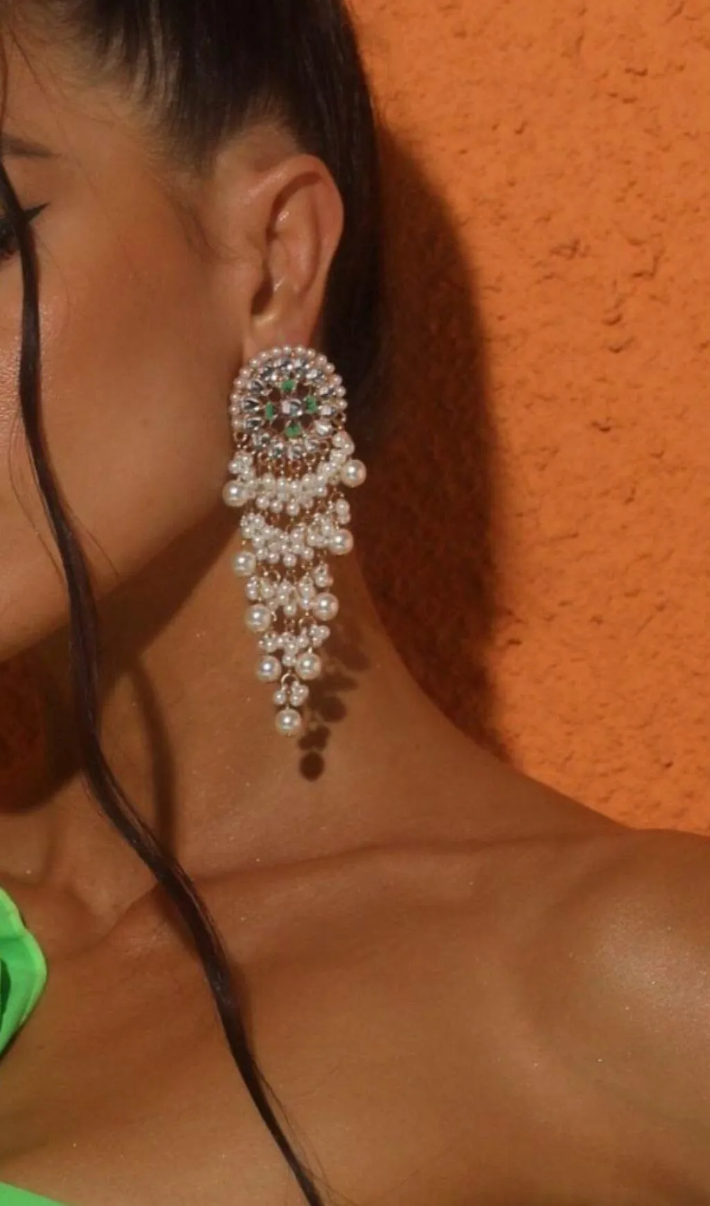 PEARL FRINGE EARRINGS Gloria Lanvin