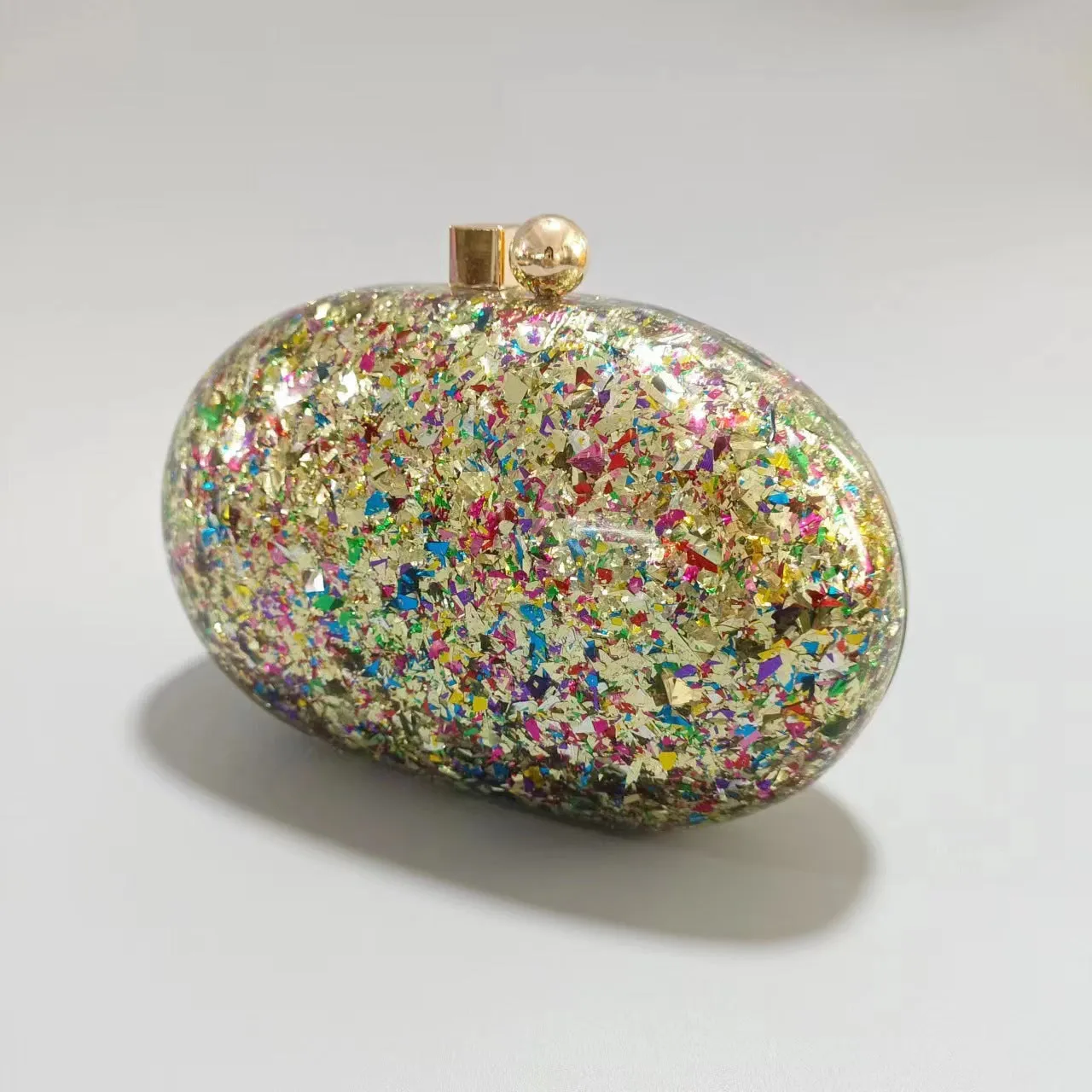 PEARLESCENT ACRYLIC CLUTCH Gloria Lanvin