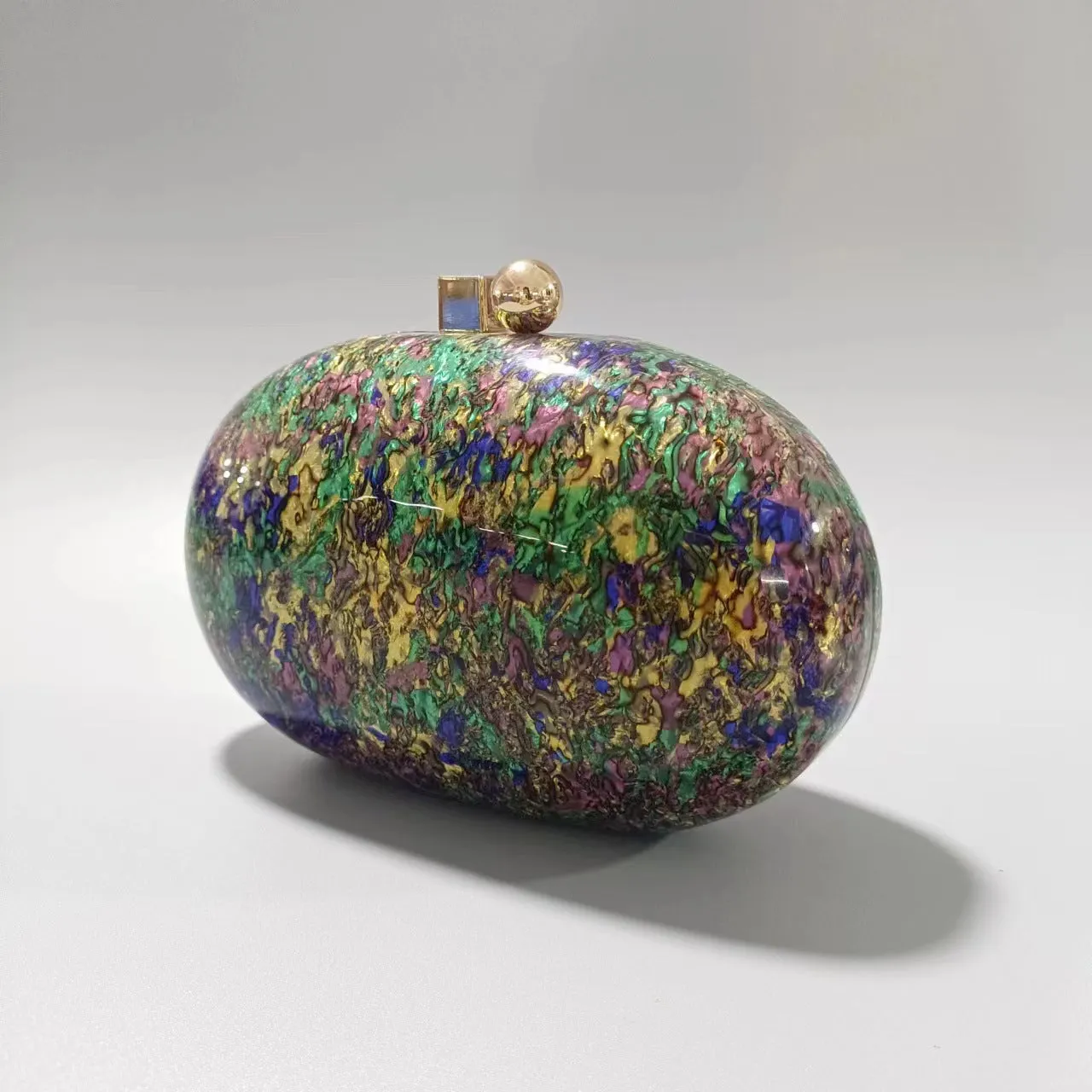 PEARLESCENT ACRYLIC CLUTCH Gloria Lanvin