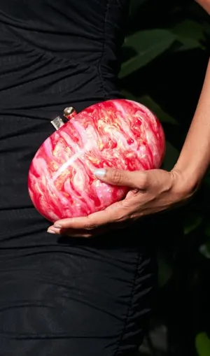 PEARLESCENT ACRYLIC CLUTCH Gloria Lanvin