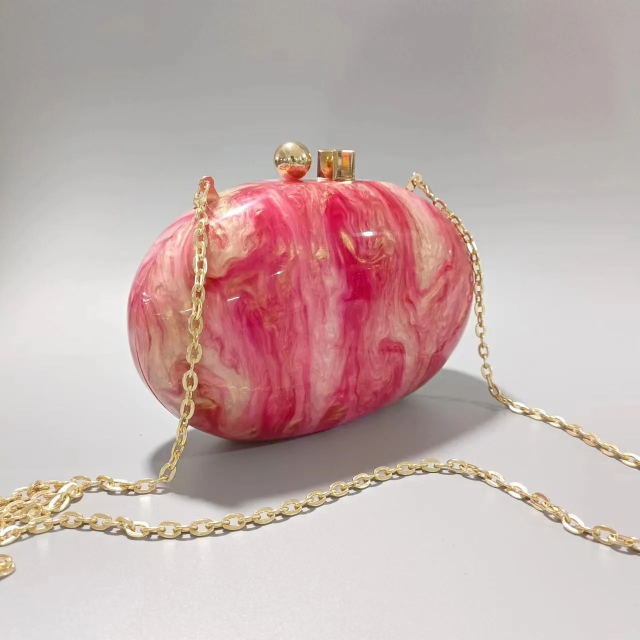 PEARLESCENT ACRYLIC CLUTCH Gloria Lanvin