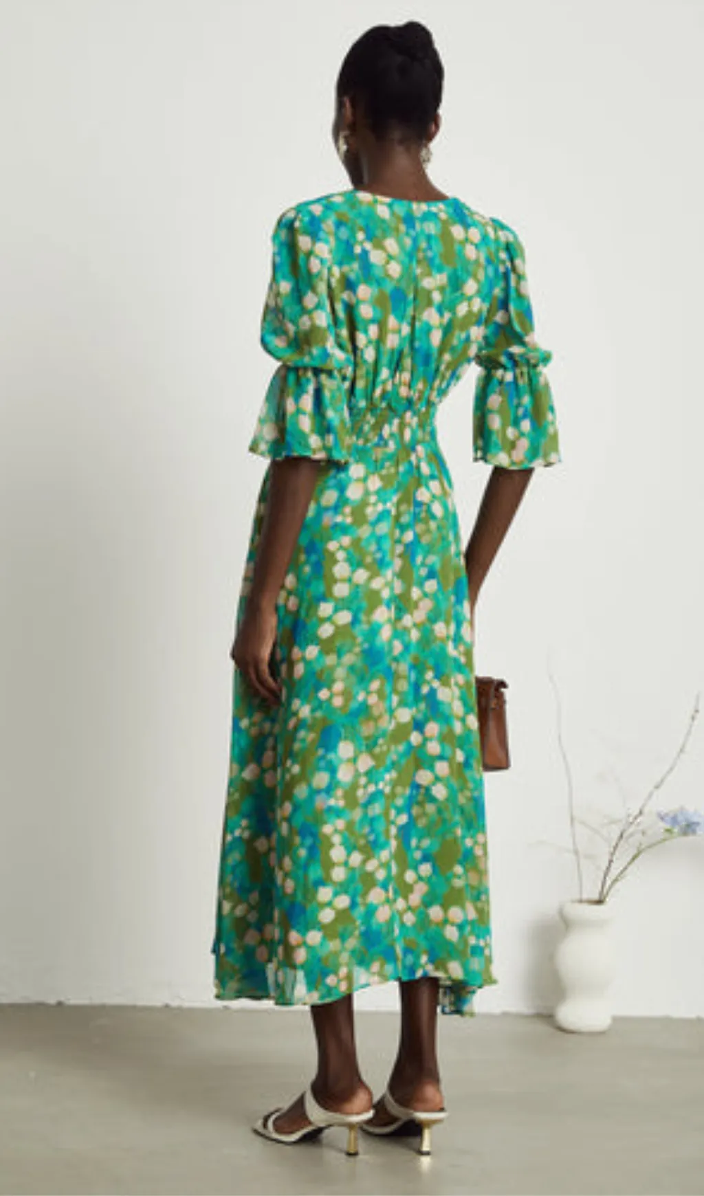 Perrine floral-print tulle midi dress Gloria Lanvin