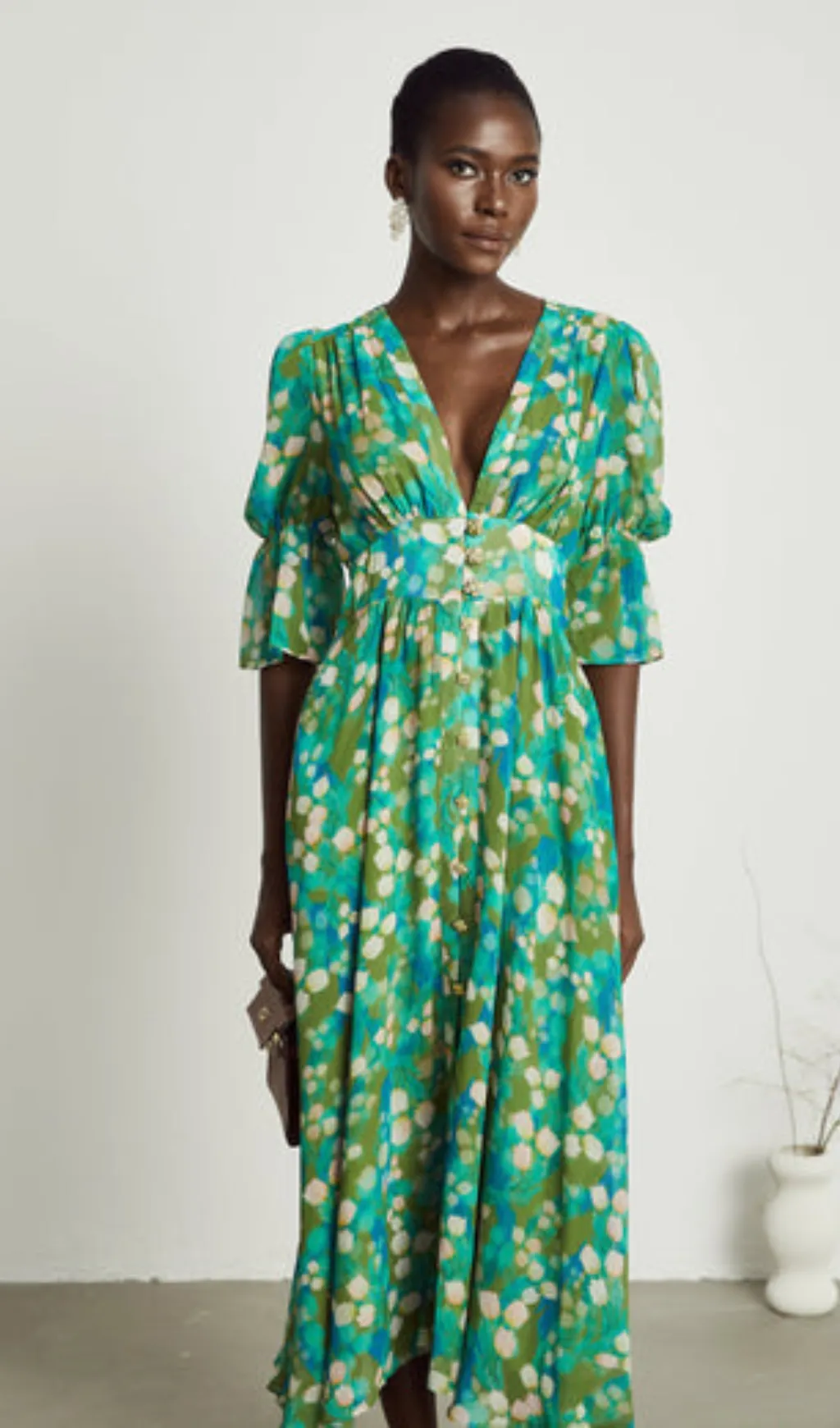 Perrine floral-print tulle midi dress Gloria Lanvin