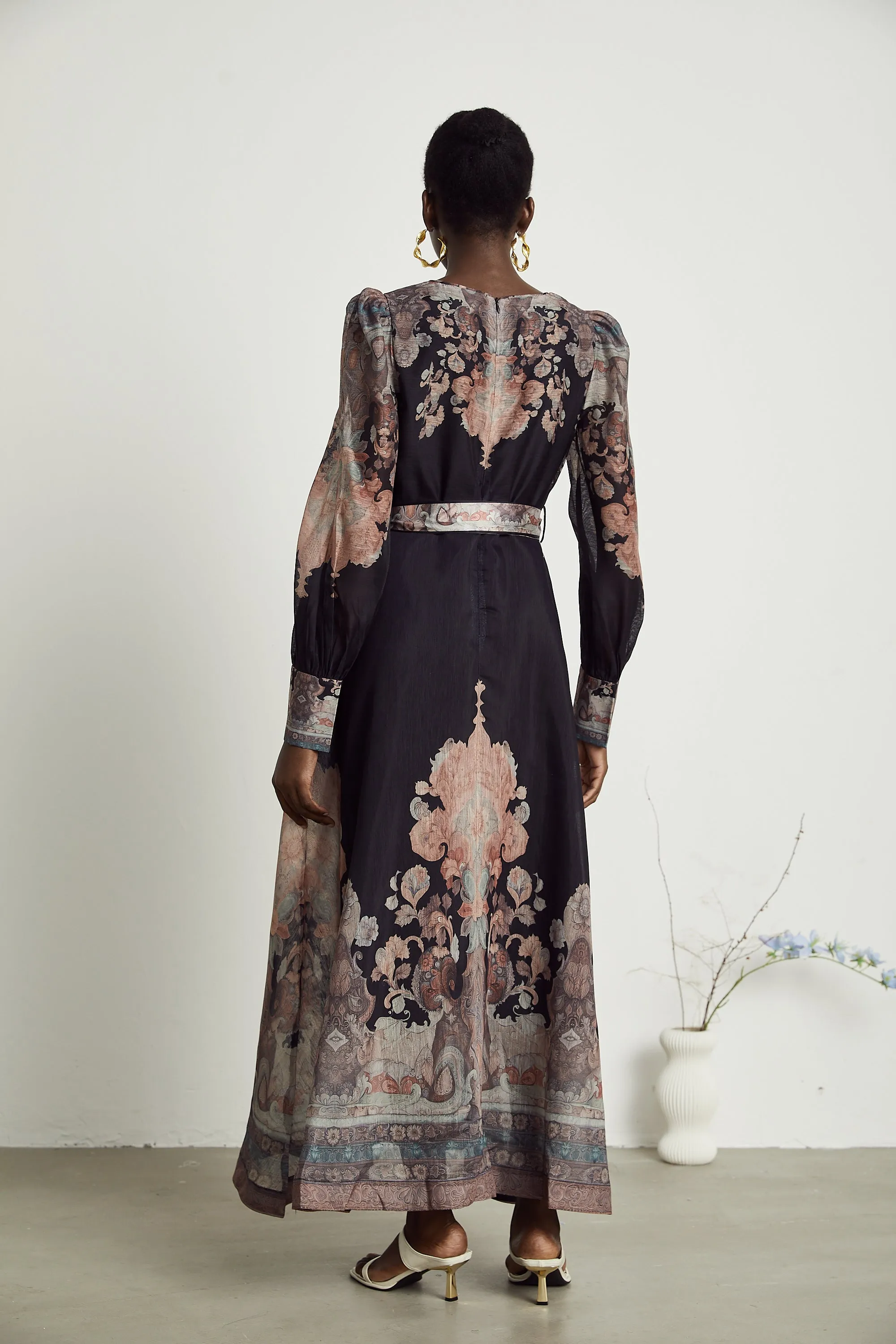 Philippine floral-print color blocked midi dress Gloria Lanvin