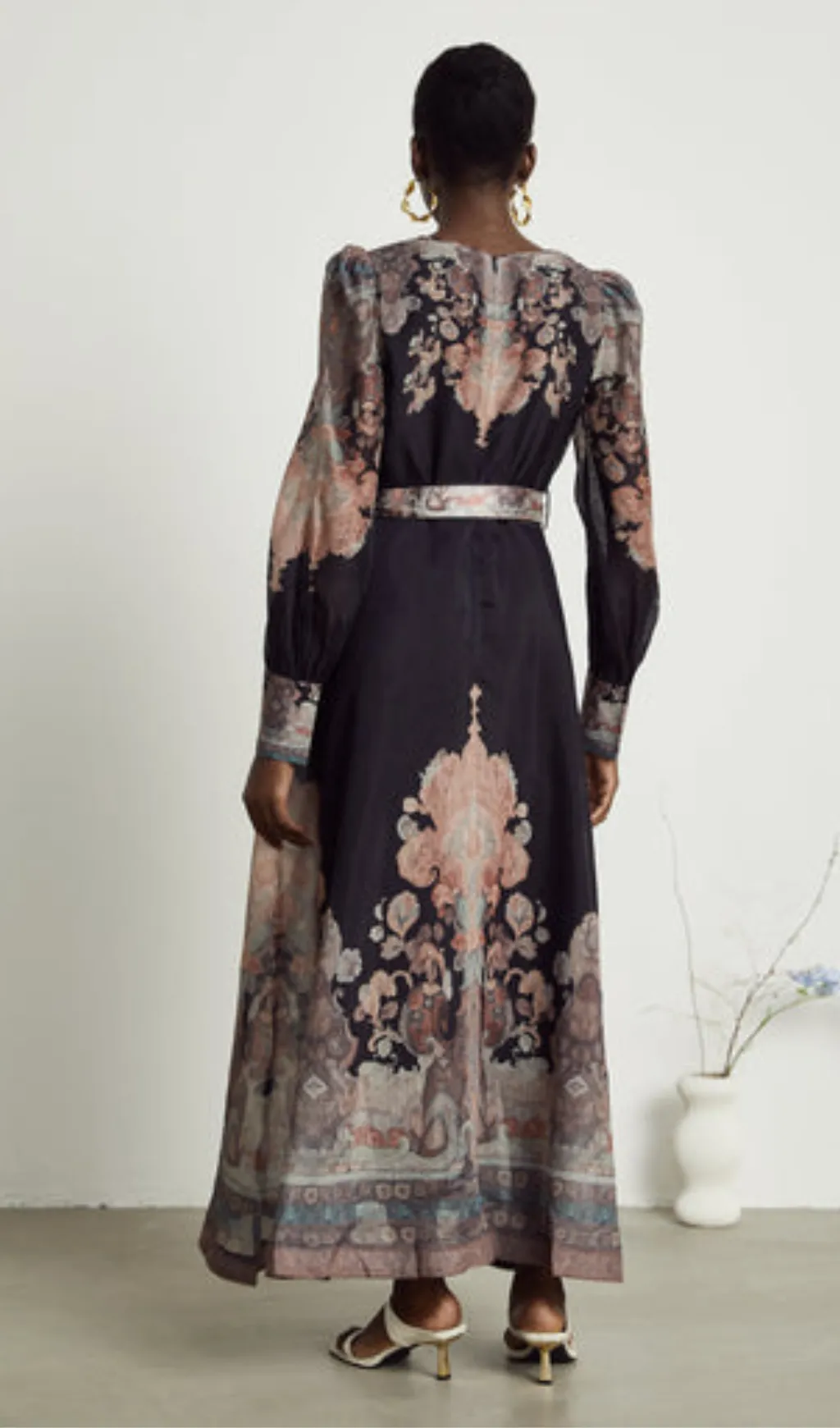 Philippine floral-print color blocked midi dress Gloria Lanvin