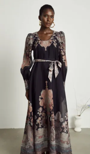 Philippine floral-print color blocked midi dress Gloria Lanvin
