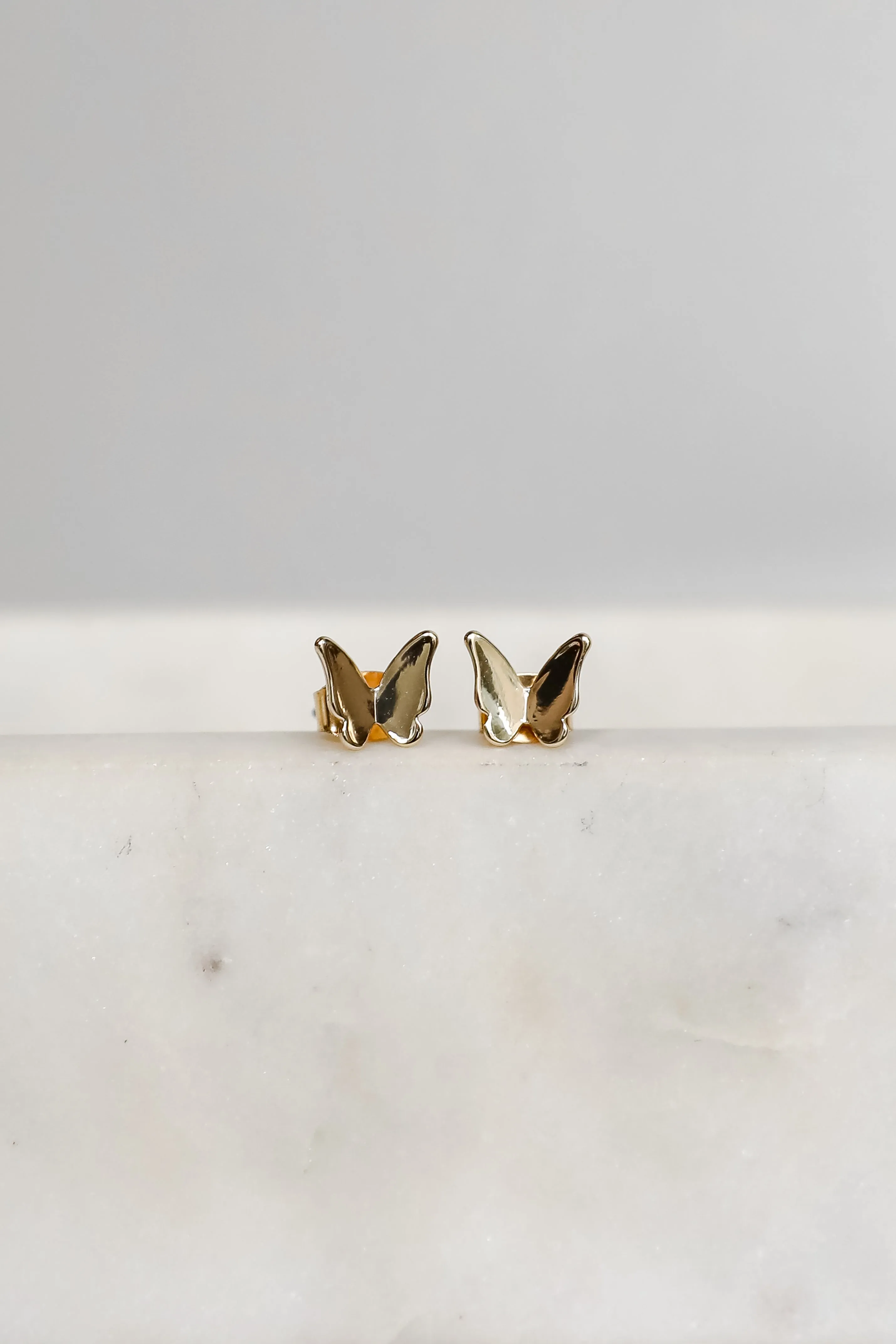 Phoebe Gold Butterfly Stud Earrings