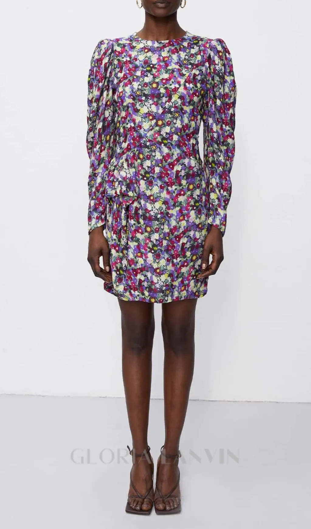 phoenix floral patterned mini dress Gloria Lanvin