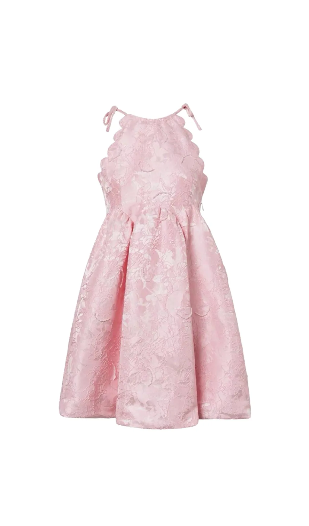 PINK BEADED JACQUARD SLEEVELESS MINI DRESS Gloria Lanvin