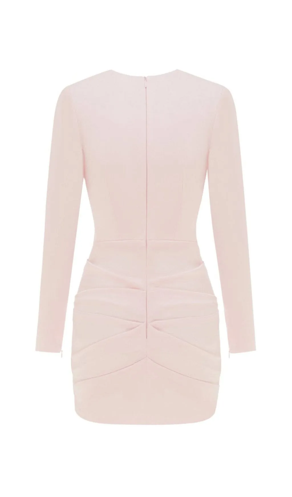 PLEATED SLIM-FIT DRESS IN NUDE PINK Gloria Lanvin