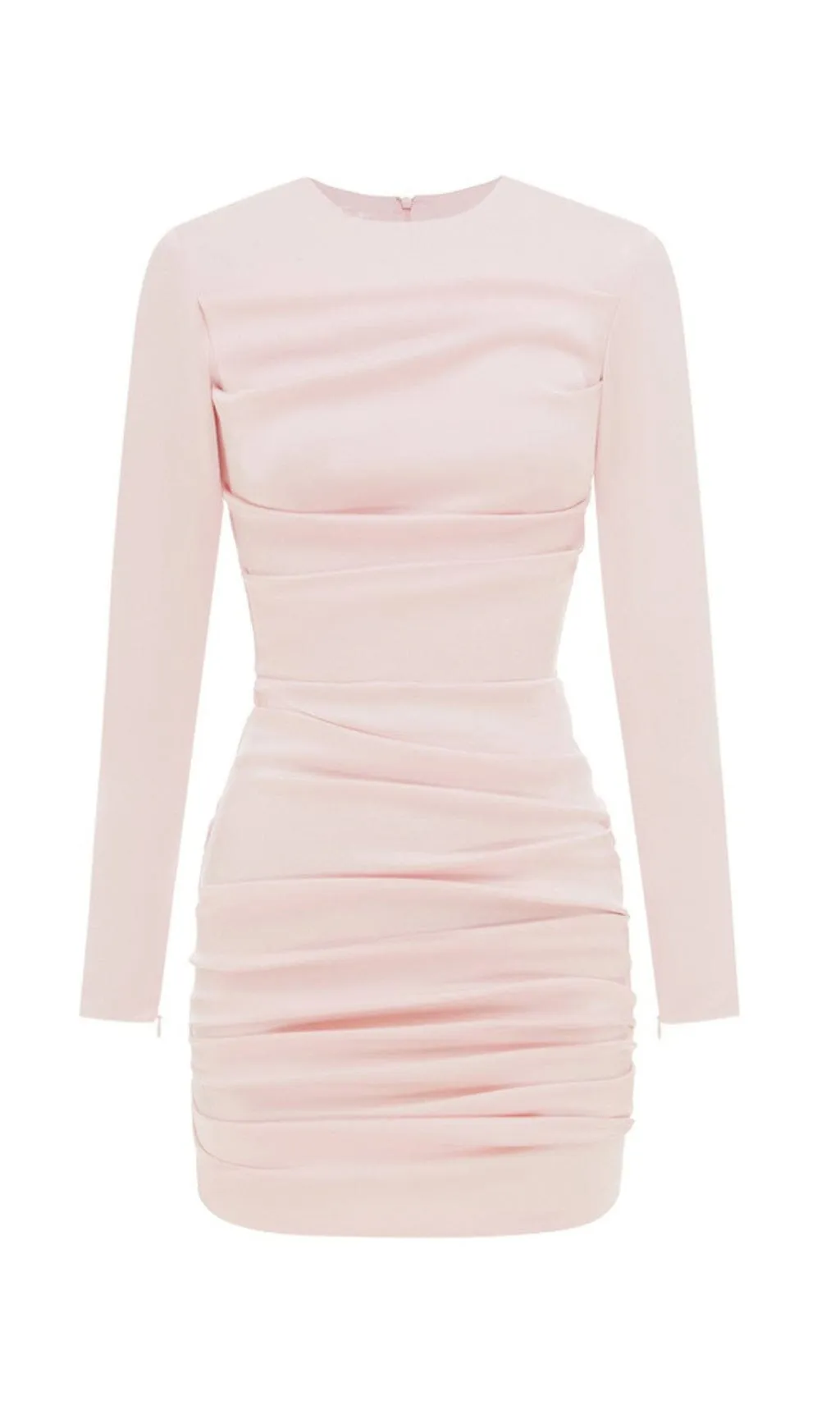PLEATED SLIM-FIT DRESS IN NUDE PINK Gloria Lanvin