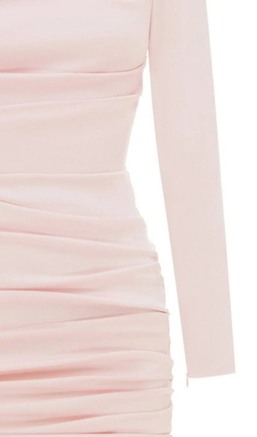 PLEATED SLIM-FIT DRESS IN NUDE PINK Gloria Lanvin