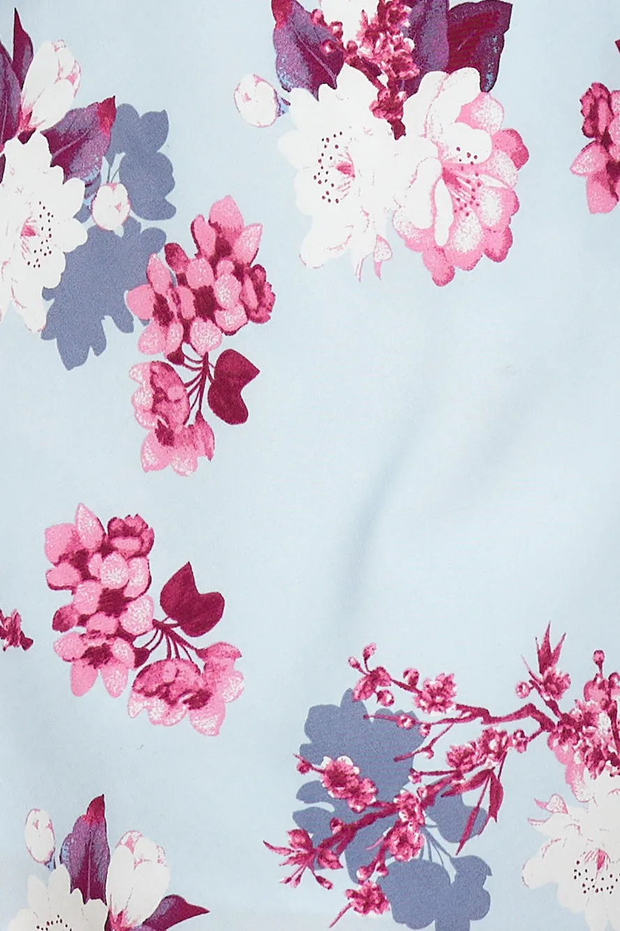print satin mini dress in blue Gloria Lanvin