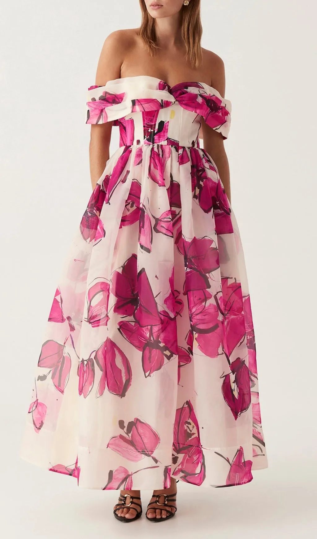 PRINTED CORSET MAXI DRESS Gloria Lanvin