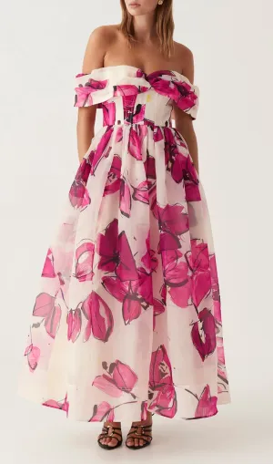 PRINTED CORSET MAXI DRESS Gloria Lanvin