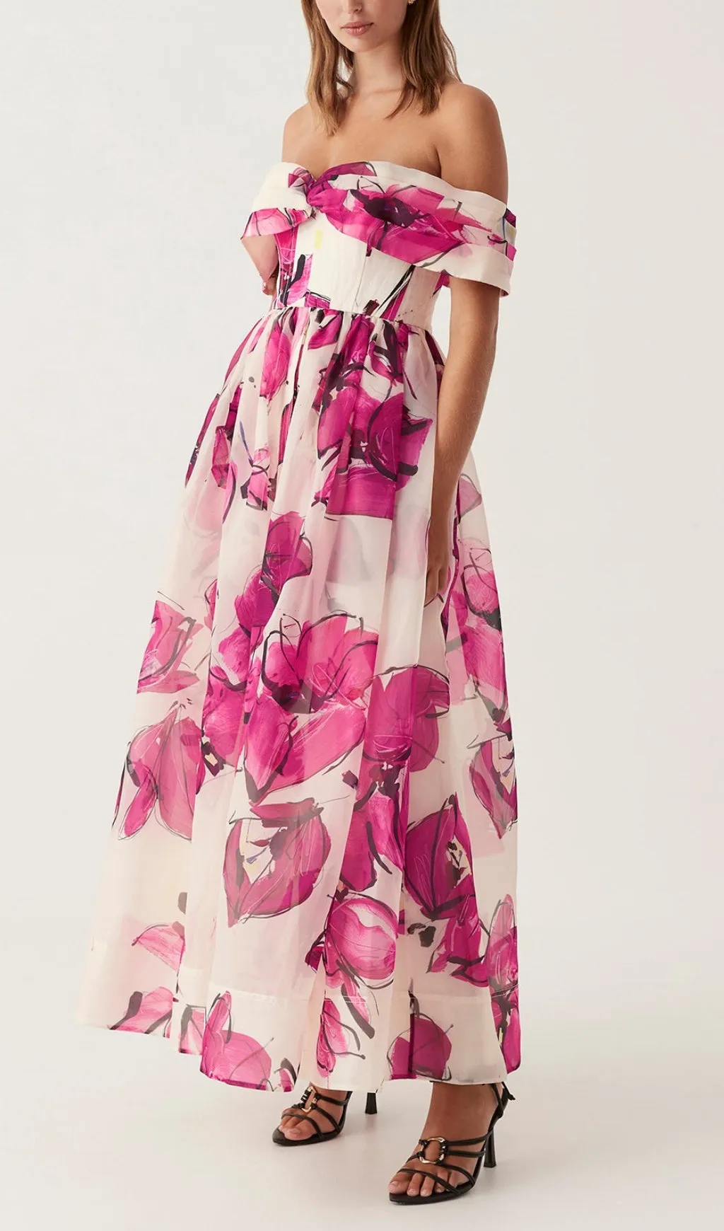 PRINTED CORSET MAXI DRESS Gloria Lanvin