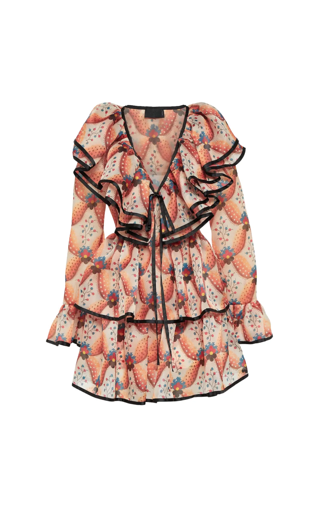 PRINTED RUFFLED MINI DRESS Gloria Lanvin