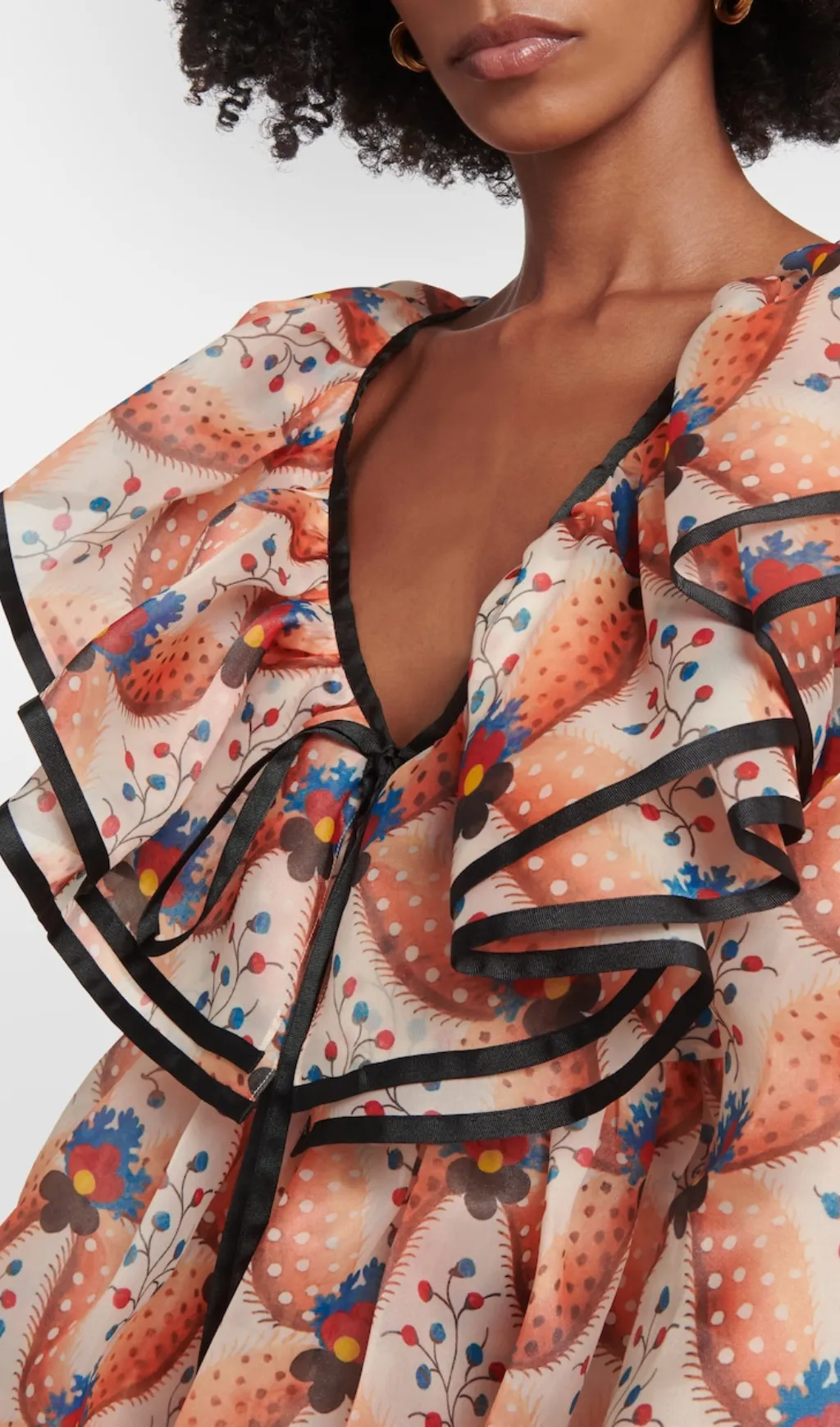 PRINTED RUFFLED MINI DRESS Gloria Lanvin