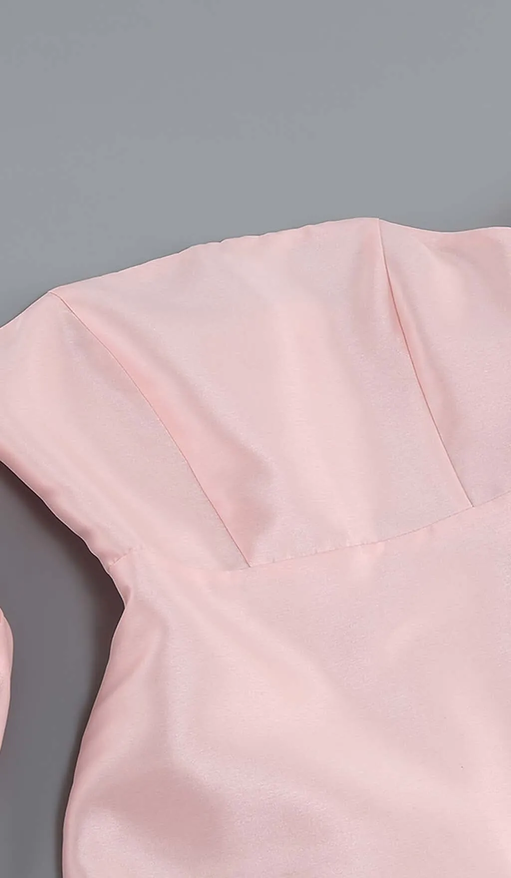 PUFF ASYMMETRIC MINI DRESS IN PINK Gloria Lanvin
