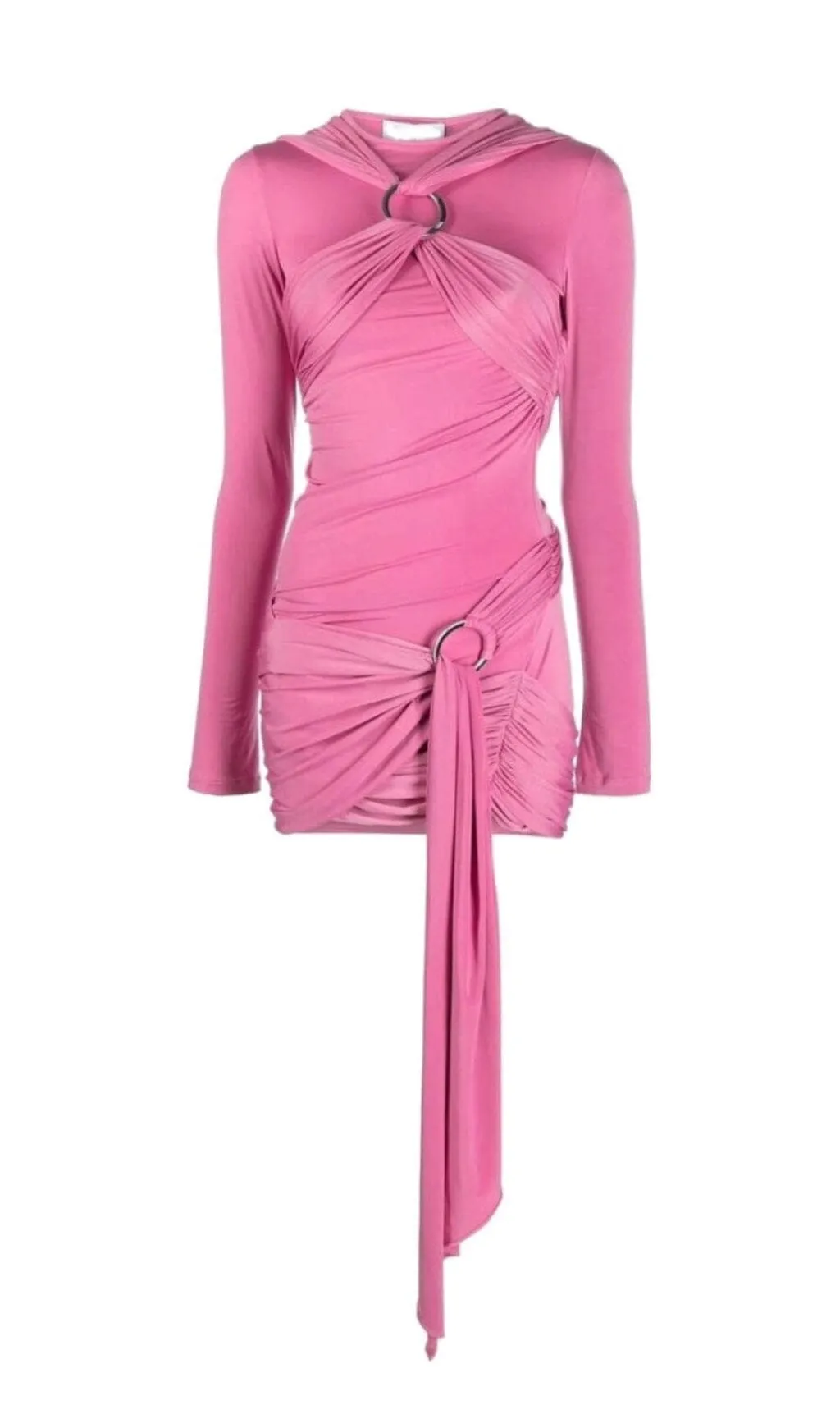 PULL-ON STYLING MINI DRESS IN PINK Gloria Lanvin